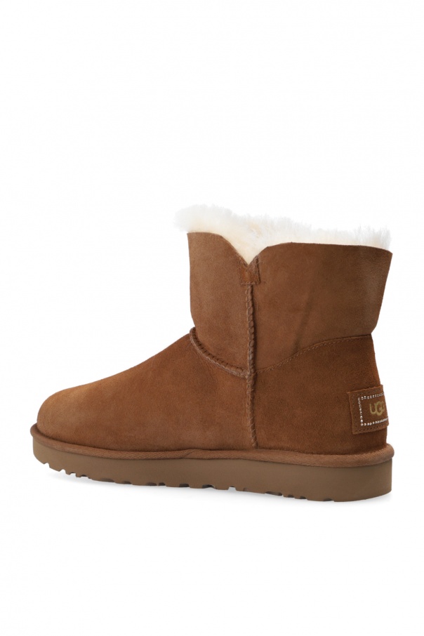 SchaferandweinerShops Japan - footwear ugg t classic weather short 1019646t  paz - Brown 'W Mini Bailey Button Bling' suede snow boots UGG